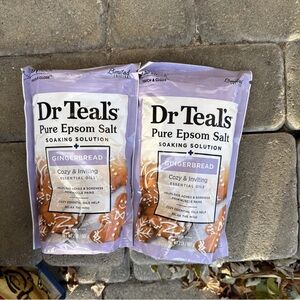 Dr Teal's Gingerbread Pure Epsom Salt Soaking Solution - Purple and Brown